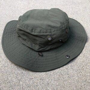Vintage WHITE SIERRA Insect Shield Boonie Bucket Hat M/L Men's Nylon Green Cap